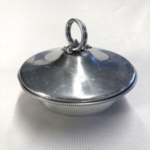 Vintage Mid-Century BW Buenilum Aluminium Crimped Edge 10" Bowl and Lid